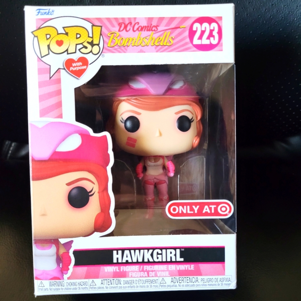Funko Pop! DC Bombshell Hawkgirl #223 (Breast Cancer Awareness) Target Exclusive